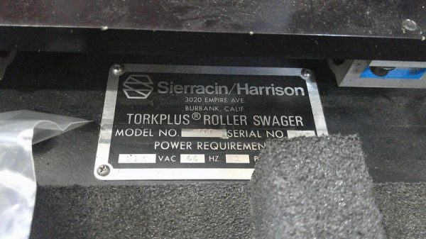 4777 Torkplus Swager Mfg. Sierracin/Harrison Condition: Used - Image 3